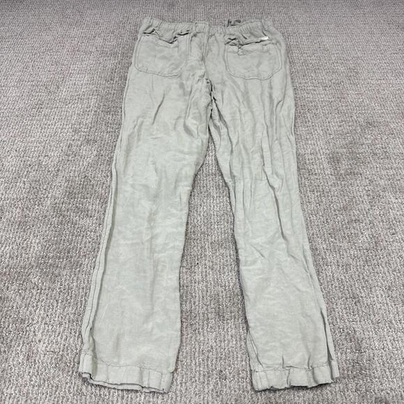 Rip Curl Pants Green Women’s Size Small Linen Blend Pockets - Picture 10 of 12